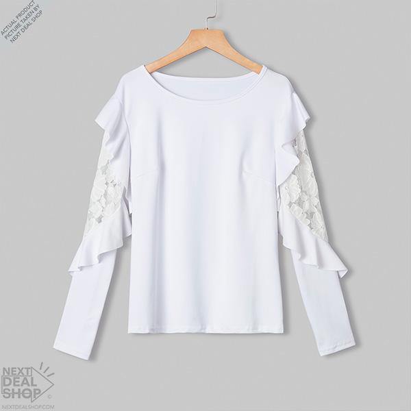 Blusa Feminina Babados Floral - HubyShop