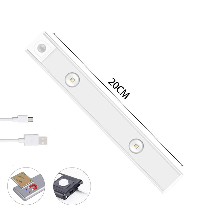 Lâmpada LED Sensor de Movimento - Bateria Recarregável - HubyShop