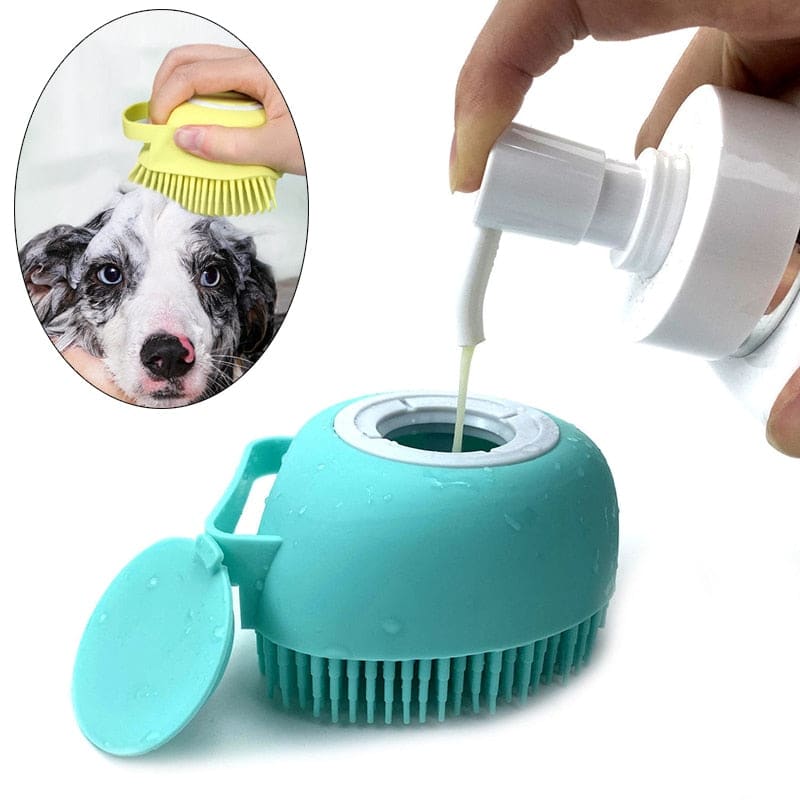 Escova de Banho para Cachorro – Lava e Massageia - HubyShop