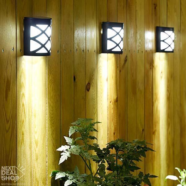 Luz LED de Parede para Jardim com Painel Solar - HubyShop